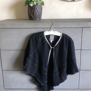 Burning Torch 100% Cashmere Black Cape S/M